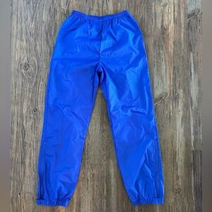 Vtg Columbia Sportswear Nylon Packable Track Pants Womens Small Blue Windbreaker